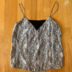 Joe’s Jeans snake skin printed silk tank. Size S